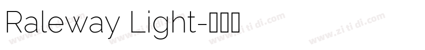 Raleway Light字体转换
